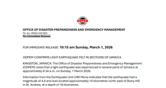 Press Release # March 1 Earthquake V1.2
